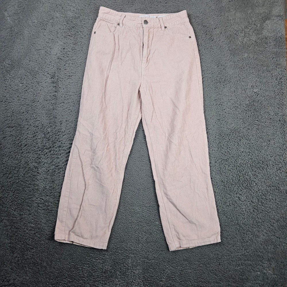 Afends Corduroy Pants Size 28 Light Pink Hemp Blend‎ High Waist Cropped